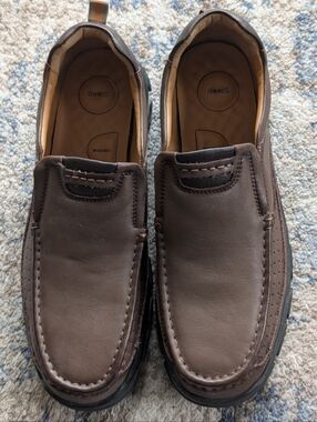 Venshine Shoes Mens Brown Leather Walk Lightweight Casual Slip On 3247-48